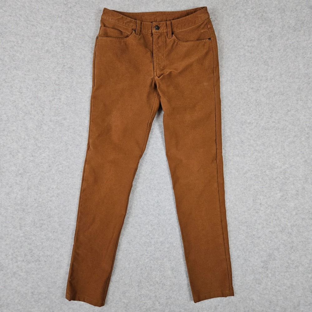 Lululemon Utilitech Men's 28 Brown ABC Pants Slim Fit Canvas Utility 30" Inseam